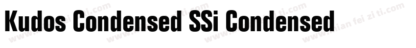 Kudos Condensed SSi Condensed Ital字体转换